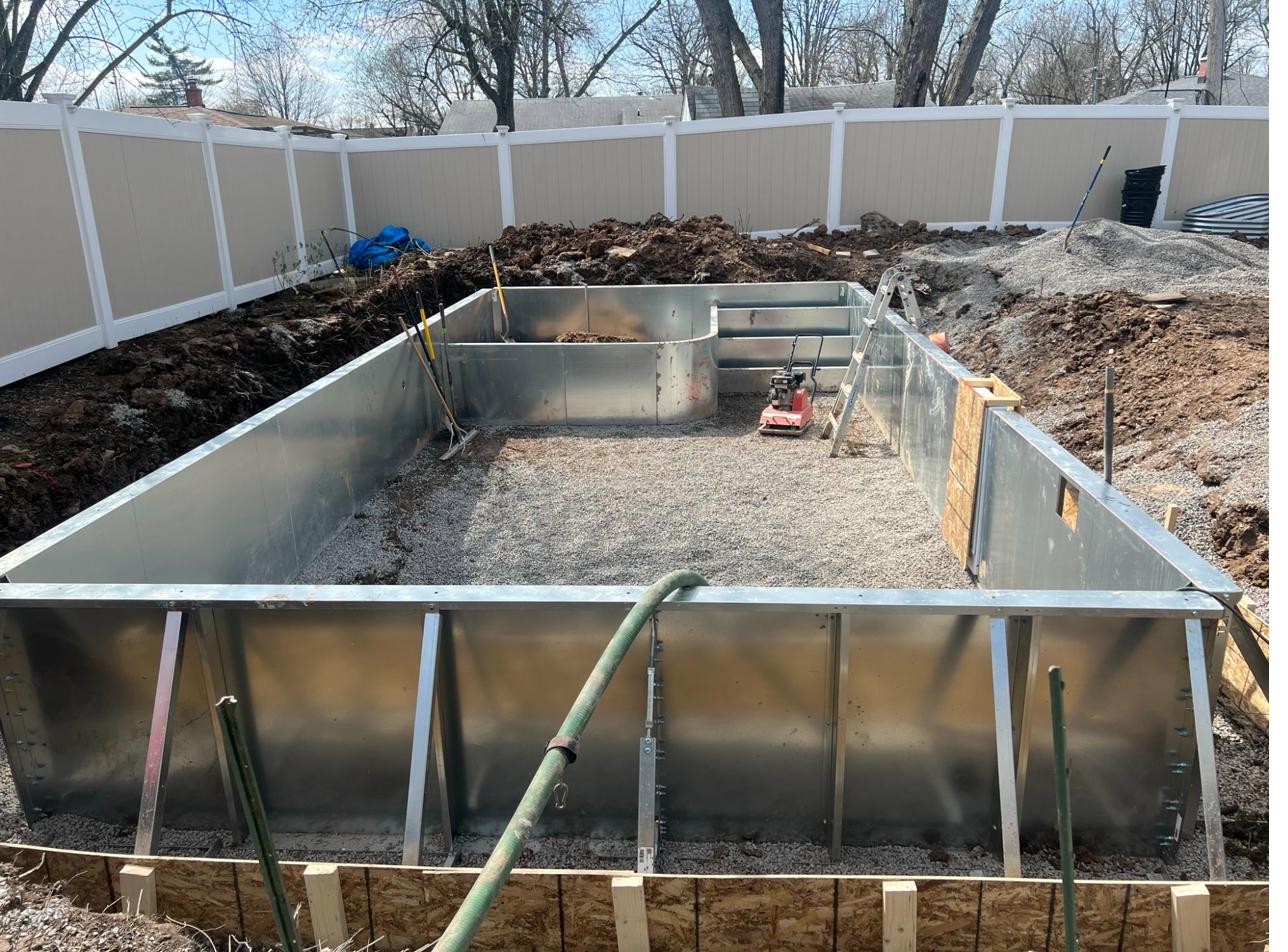 Pool installation progress WNY