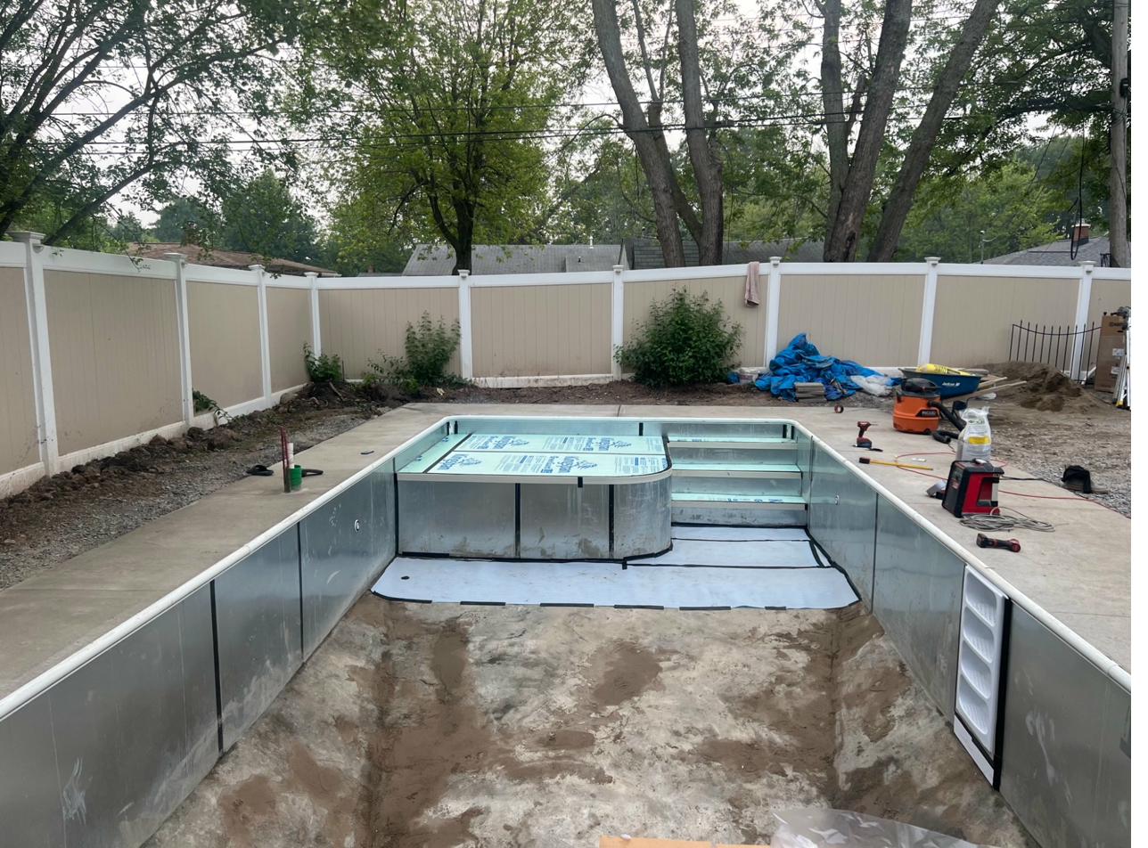 Pool frame installation