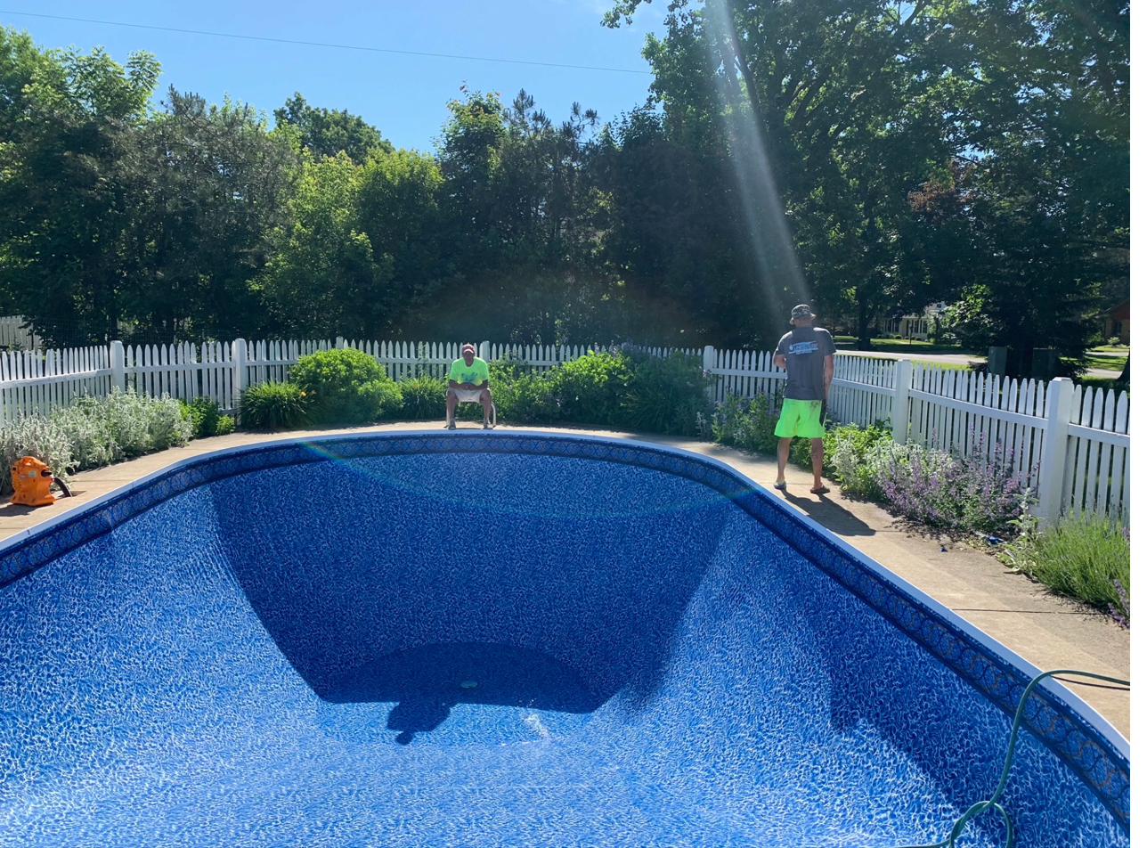 Pool installation completion
